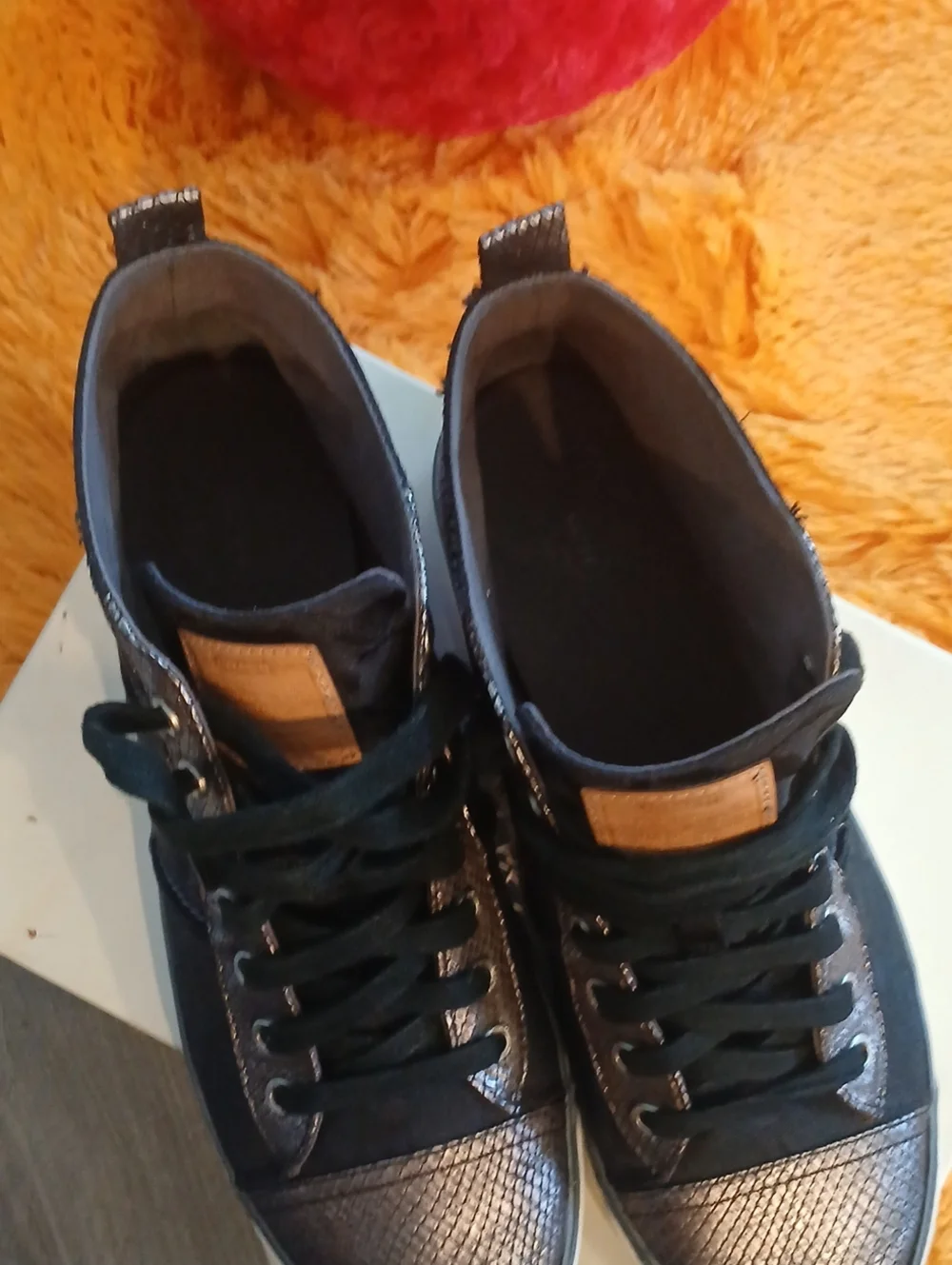 Coach Men's Black and Metallic Sneakers